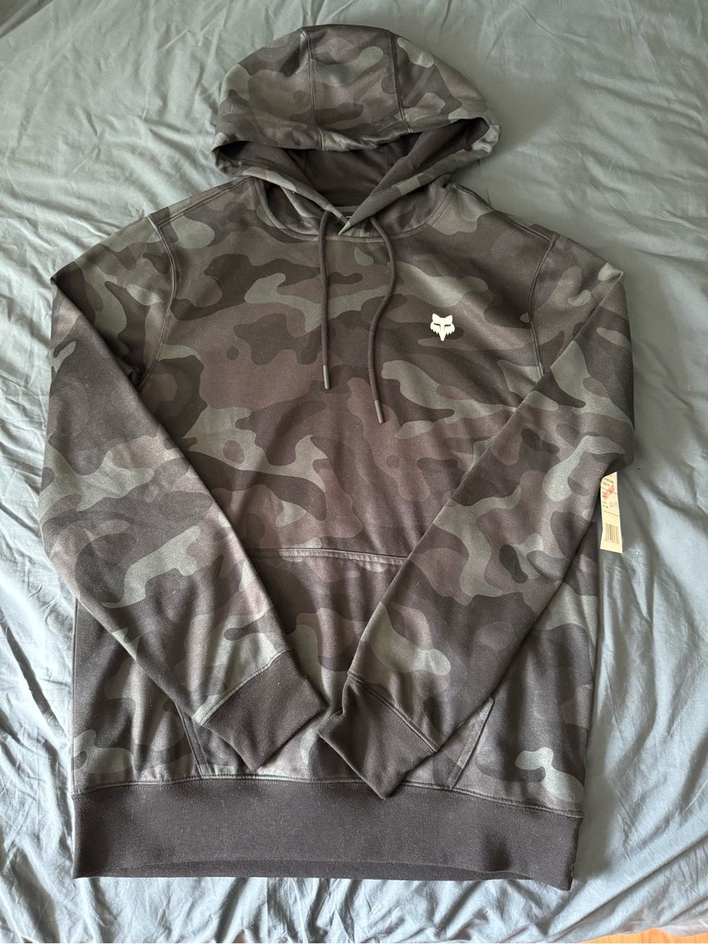 Fox Camo Pullover Hoodie - Olive Green & Gray